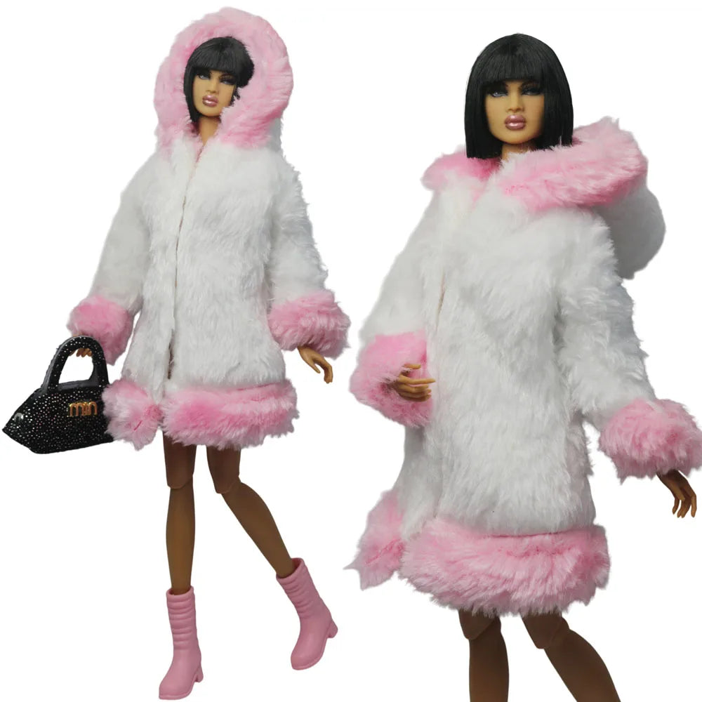 Handmade Doll Outfit Overcoat — Fashionable Accessory Set for 11.5 Inch Dolls