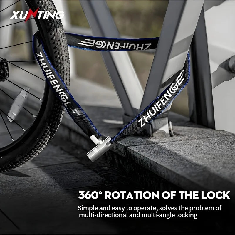Portable Bike Chain Lock — Lightweight Zinc Alloy Security for Cycling