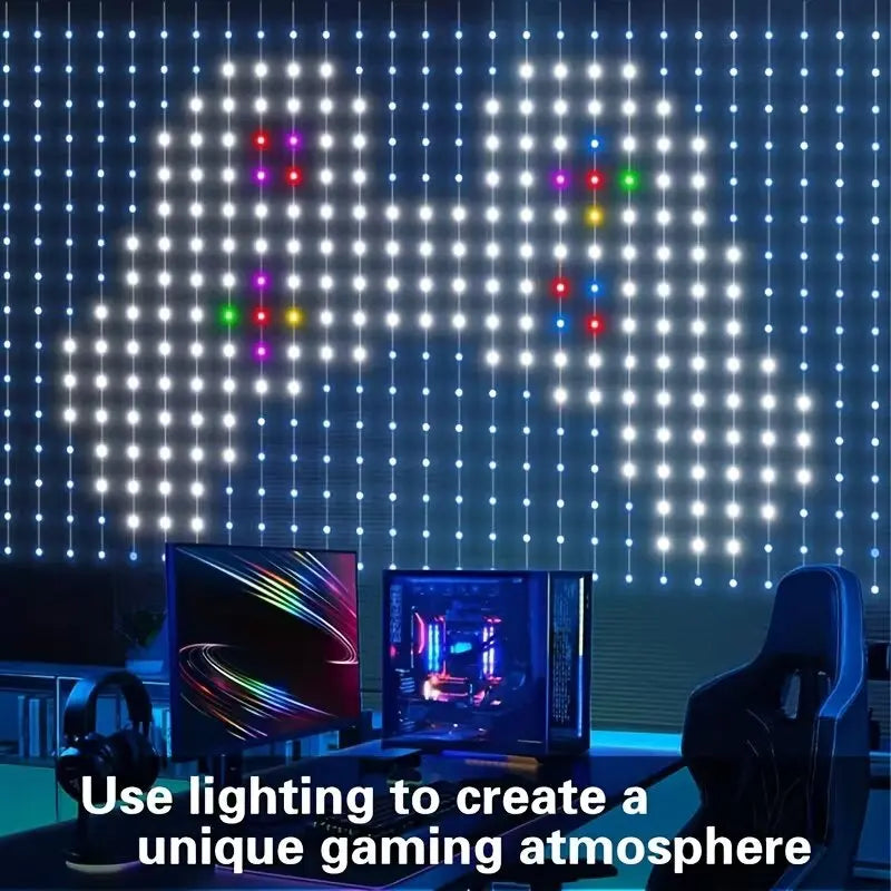 ELEGORRY LED Curtain Fairy String Lights — Smart Music Sync Ambient Decor