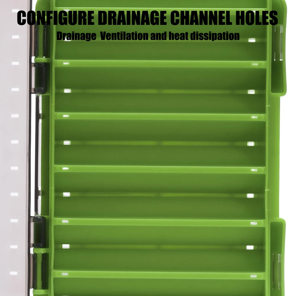 SAMOLLA Fishing Tackle Box — 14 Compartment Lure and Hook Organizer