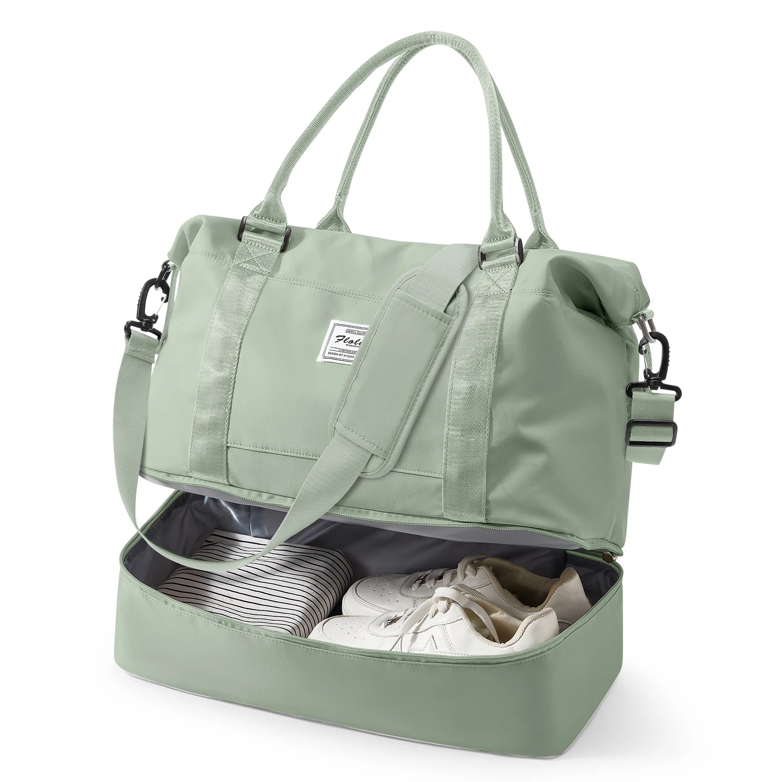 Fewchor Travel Duffel Bag — Expandable Gym Tote with Wet Pocket