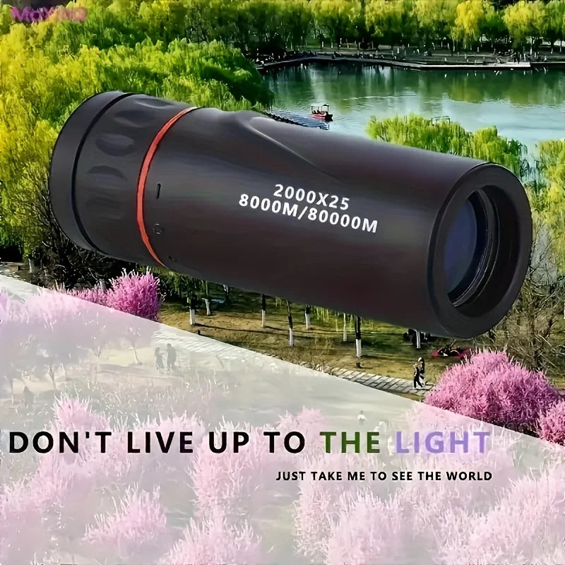 HD Compact Monocular Telescope — Portable High Magnification for Outdoor Viewing