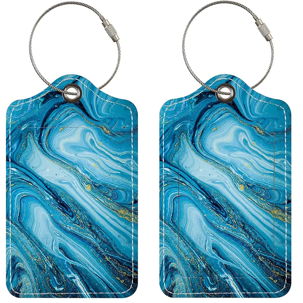 PU Leather Luggage Tag — Stylish Suitcase Identifier & ID Holder