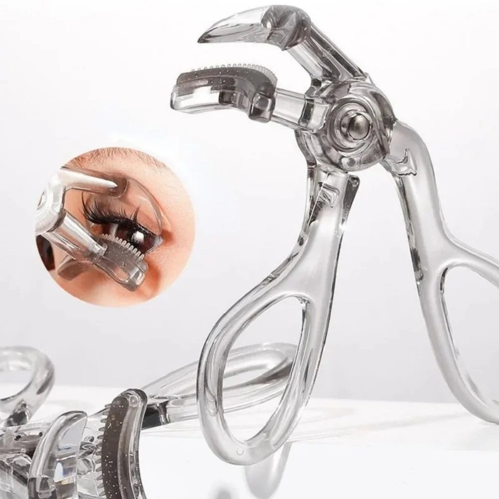 Dual-Type Eyelash Curler with Comb — Wide and Partial Clip Options