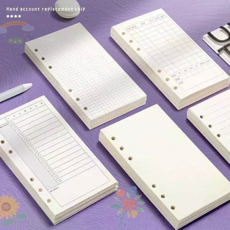 A6 6-Ring Binder Refill Paper — 60 Sheets of Premium Loose Leaf Inserts