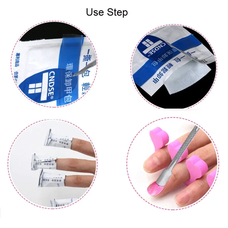 Disposable Gel Nail Polish Remover Wipes — Efficient Degreaser Tool