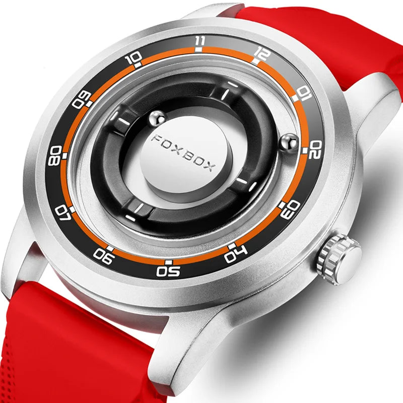 LIGE Floating Magnetic Pointer Watch — Creative Quartz Men's Wristwatch