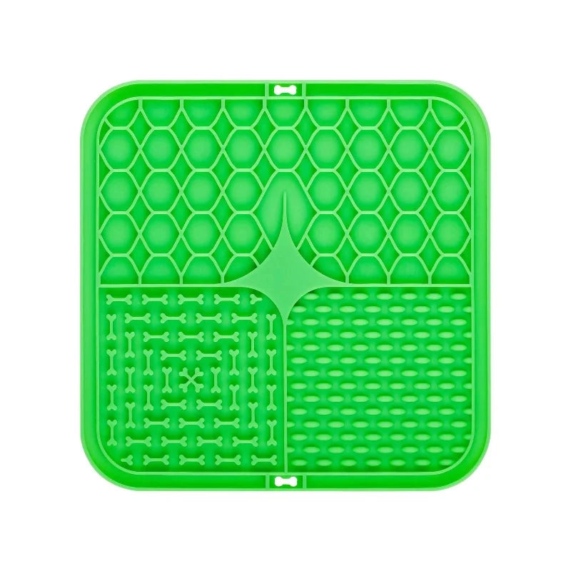 Silicone Pet Lick Mat — Slow Feeder and Bath Time Distraction Tool