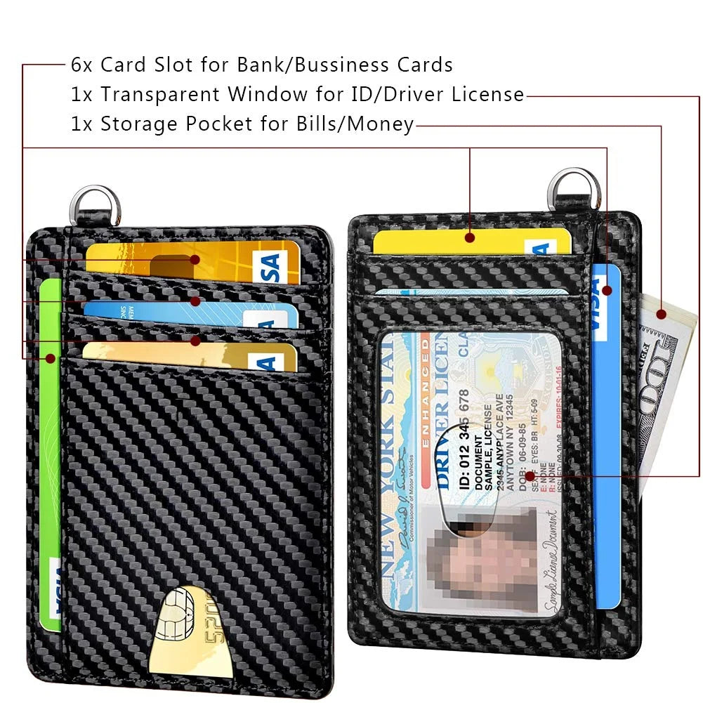 Minimalist Slim Wallet — RFID Blocking Credit Card Holder, Unisex Design