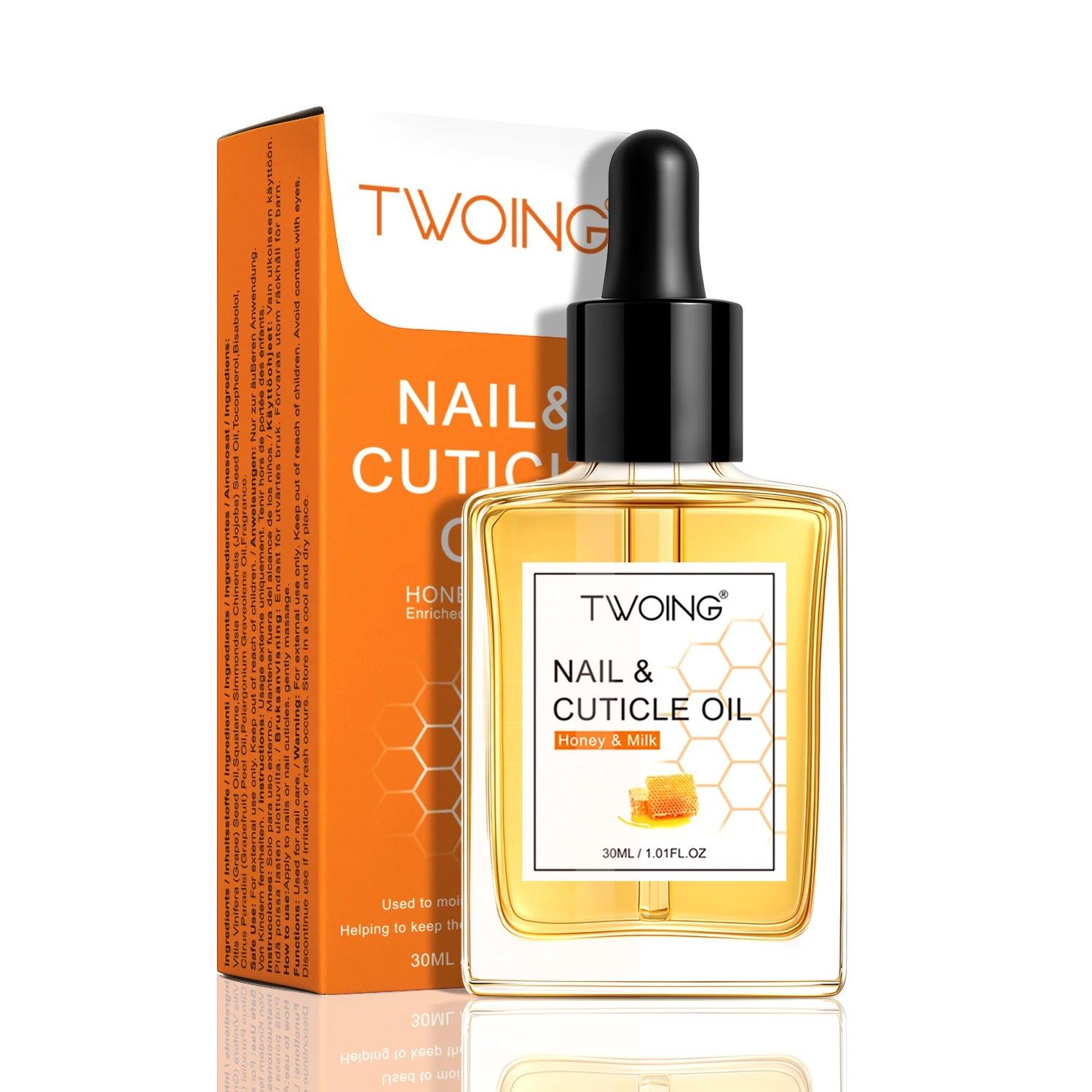 TWOING Honey Milk Cuticle Oil — Nourishing Nail Treatment for Dry Skin