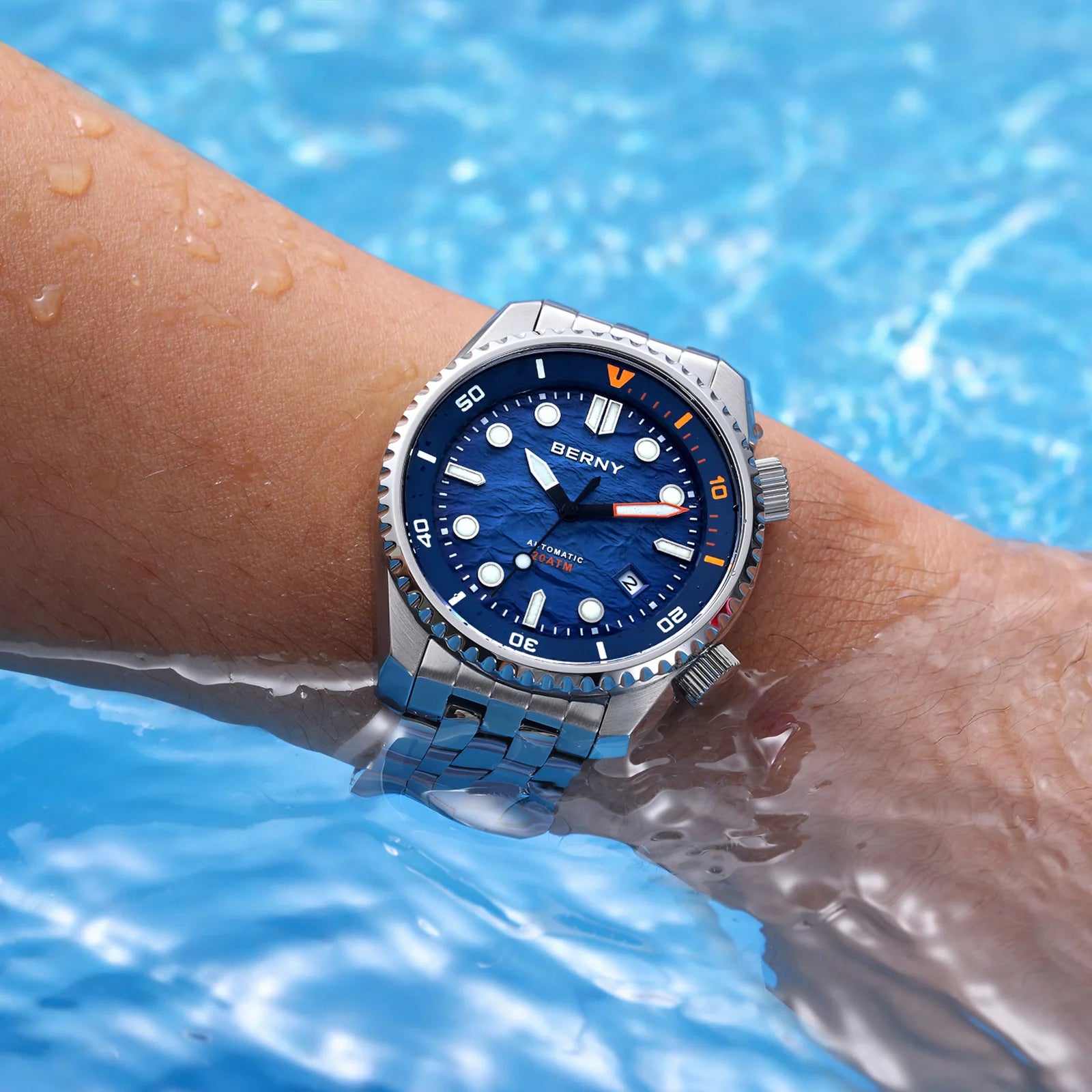 BERNY Automatic Diver Watch — Luxury Sapphire Crystal & 316L Steel