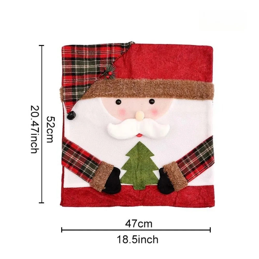 Christmas Character Dining Chair Covers — Festive Holiday Decor for Home & Office