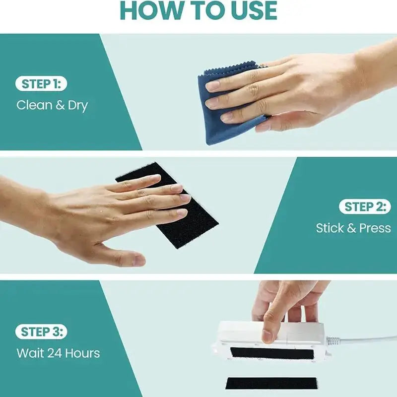 Self-Adhesive Hook and Loop Tape — Extra Strong Double Sided Fastener
