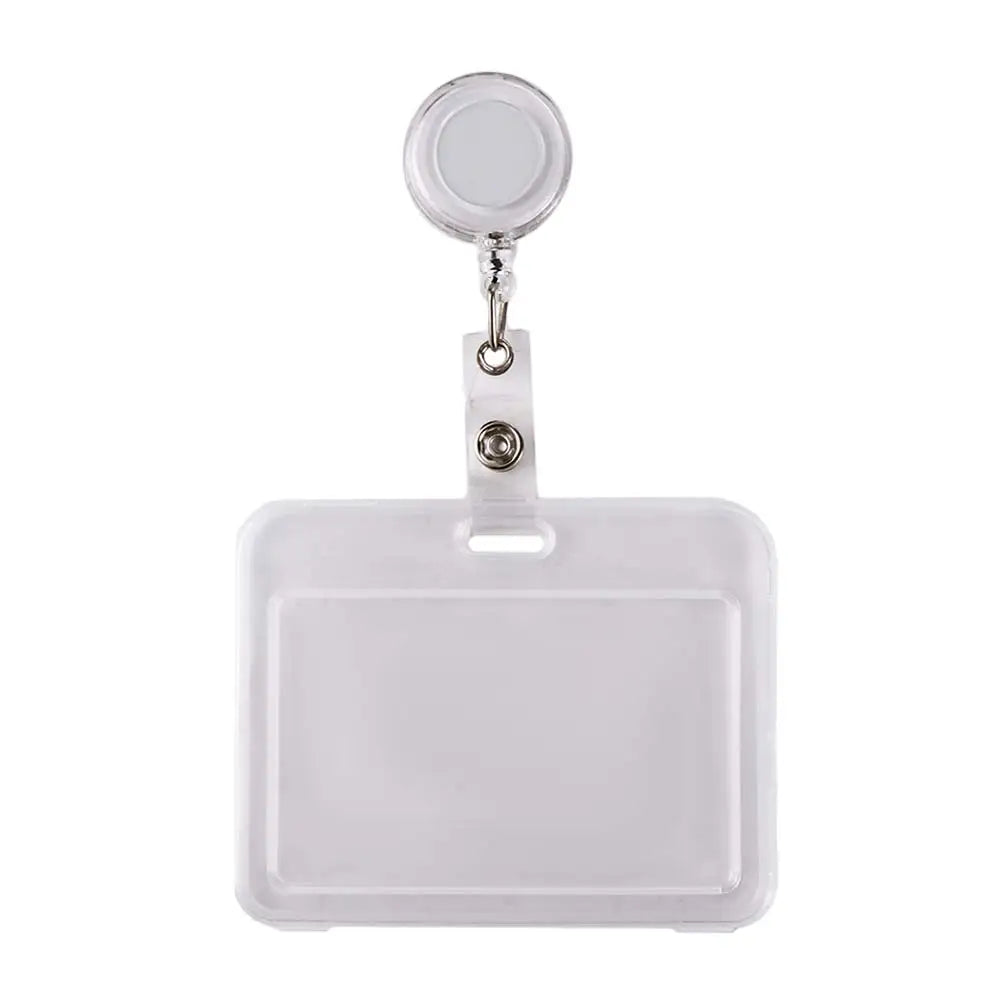 Retractable Badge Holder & Transparent Card Cover — Secure ID Protector
