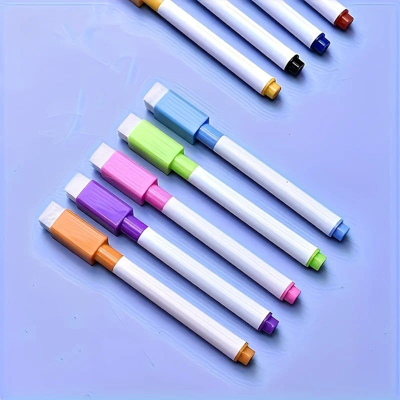Dry Erase Whiteboard Markers — Dust-Free Quick Dry Writing Pens, 8 Colors