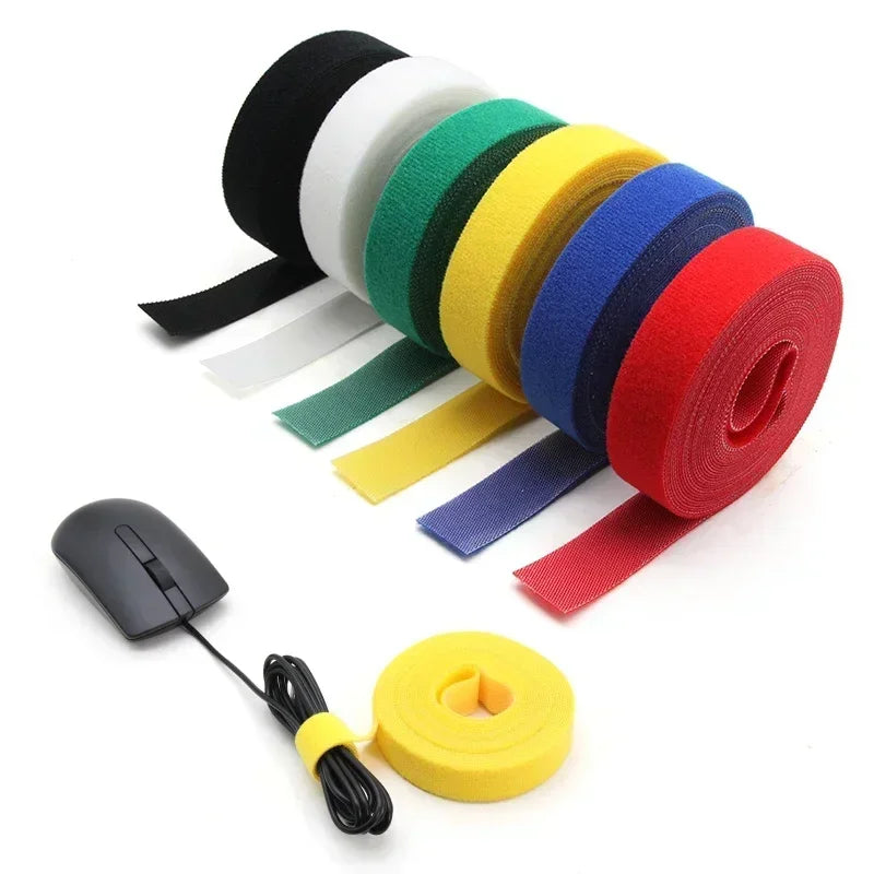 Reusable Nylon Cable Ties — Self-Adhesive Wire Management Straps