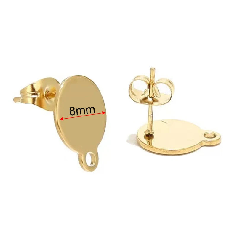 MINGXUAN Stainless Steel Earring Studs — DIY Jewelry Making Base Pins