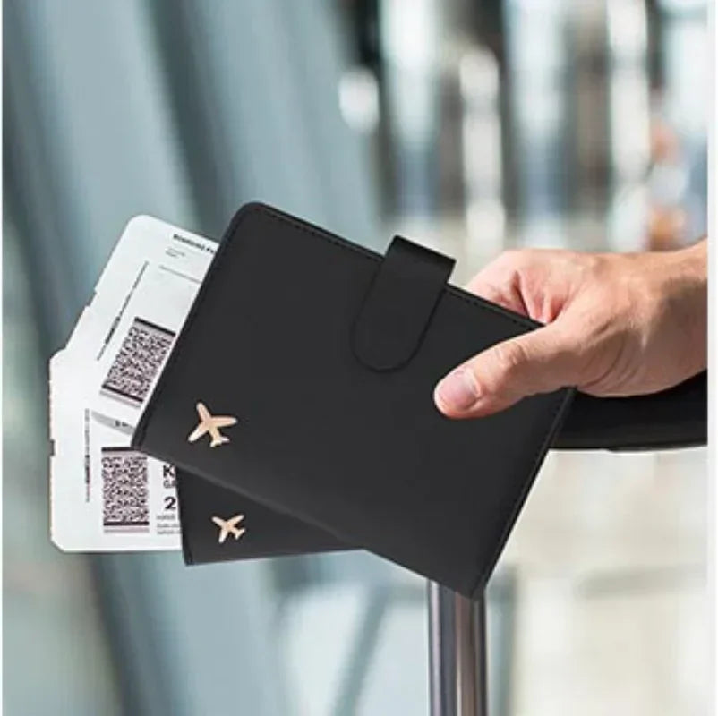 macroupta PU Leather Passport Cover — Travel Wallet & Card Holder