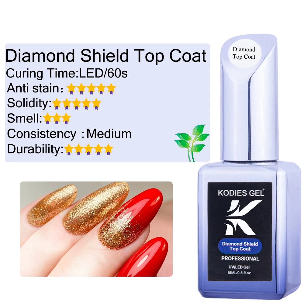 KODIES GEL Super Sticky Base Coat — Strong Semi-Permanent Nail Foundation