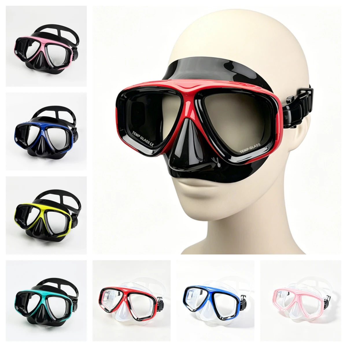 Snorkel Mask Swimming Goggles — Wide View Scuba Diving Gear