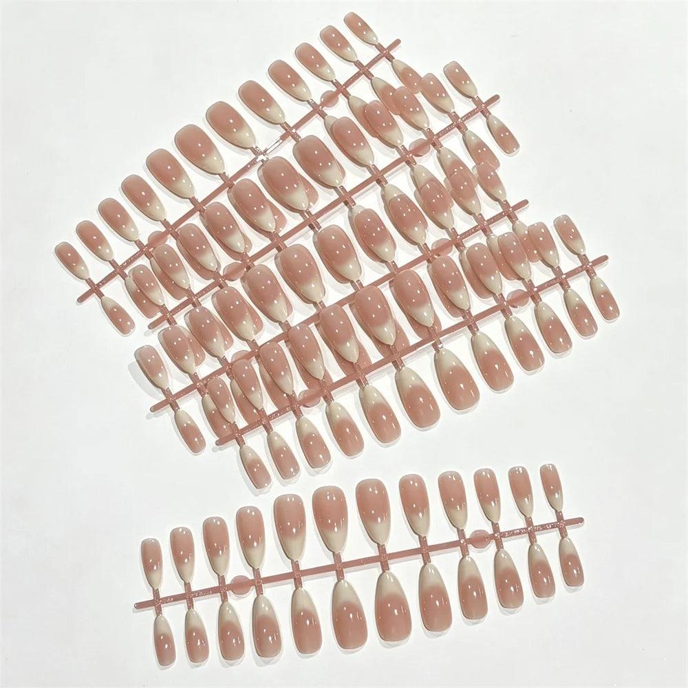 HotPress Nude Ombre Press On Nails — Almond Shape Gradient French Tip Set