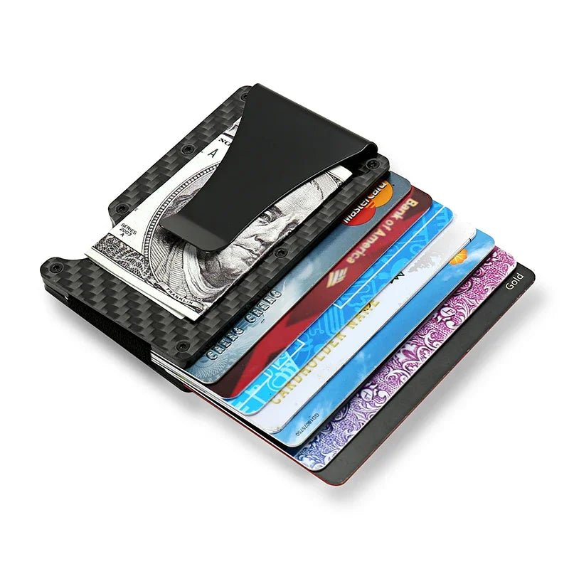 Slim Metal RFID Card Holder — Minimalist Aluminum Alloy Wallet