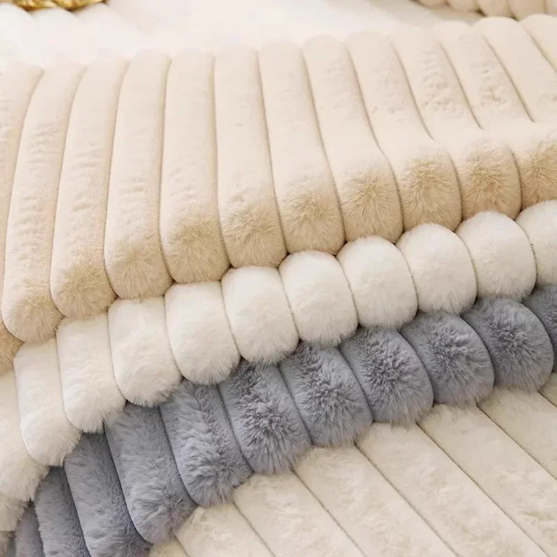 Plush Sofa Mat — Warm Thickened Seat Cushion & Anti-Slip Cover