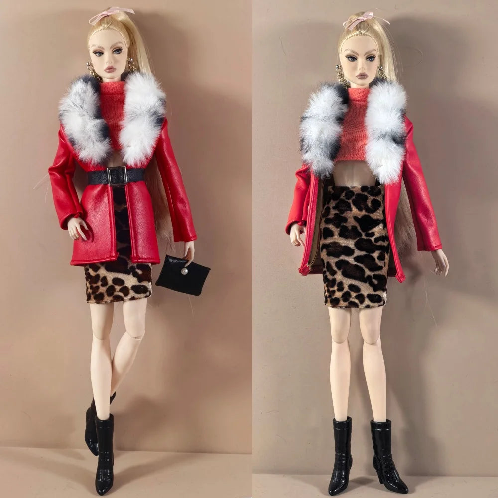 Handmade Doll Outfit Overcoat — Fashionable Accessory Set for 11.5 Inch Dolls