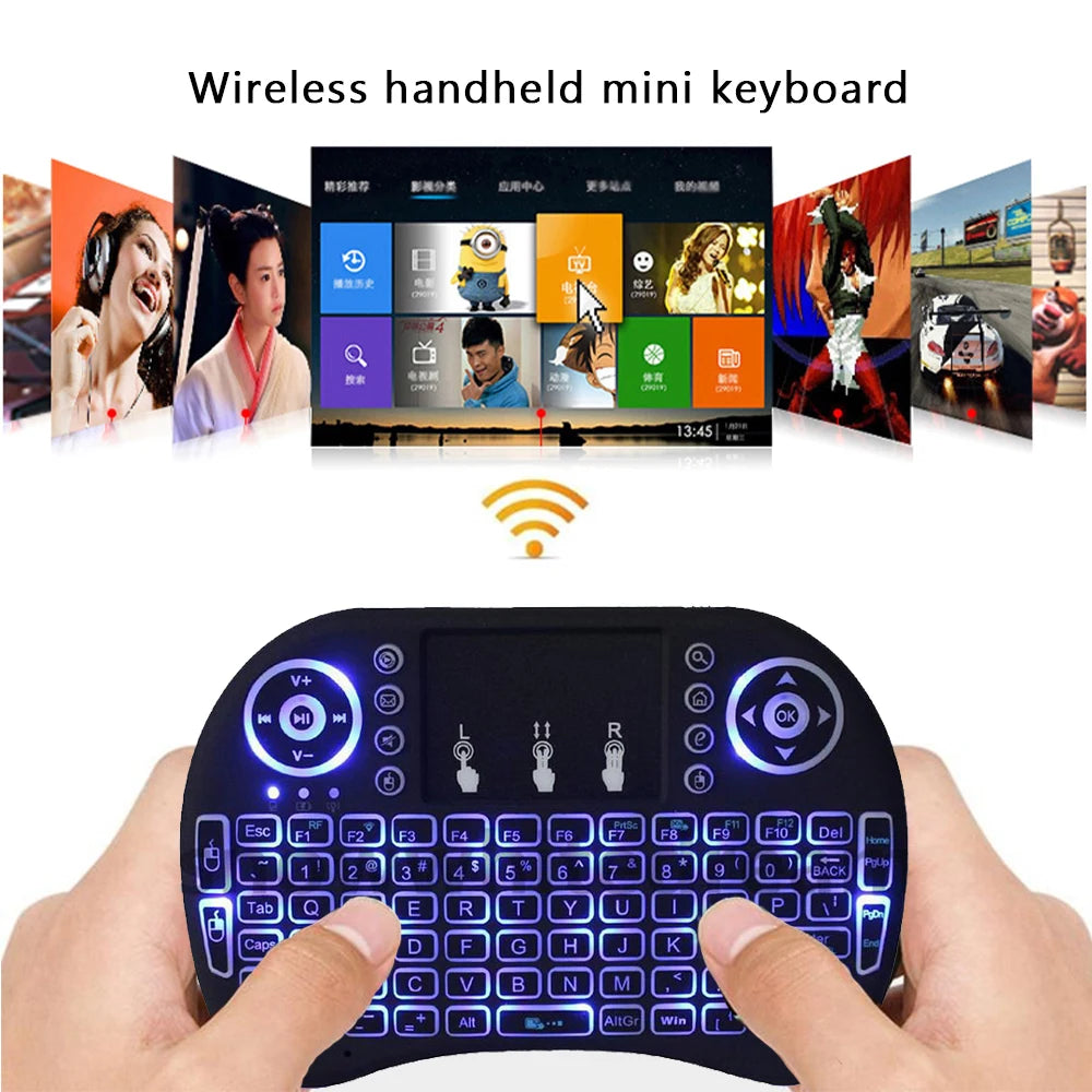 MRSVI Wireless Air Mouse and Keyboard — Backlit Mini Multimedia Controller