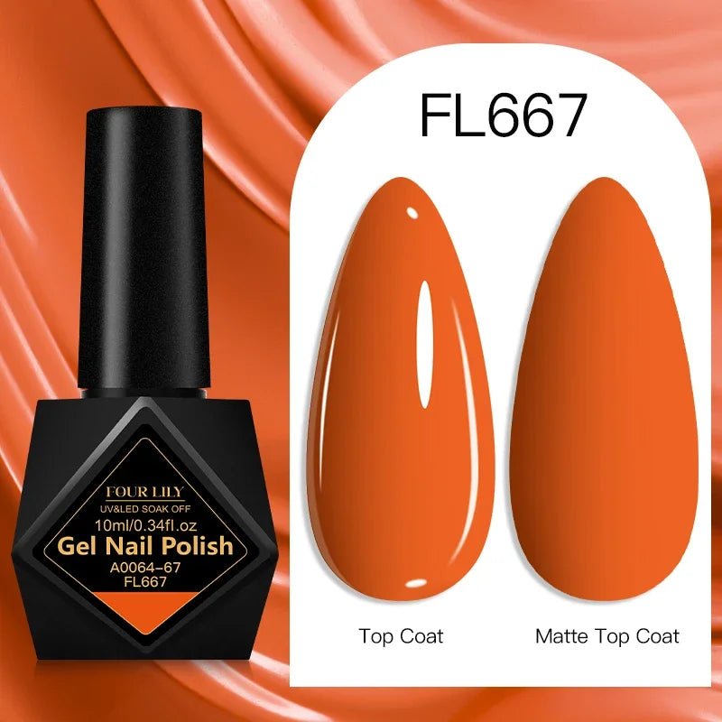 Four Lily Gel Nail Polish — Long Lasting Semi-Permanent Manicure Set