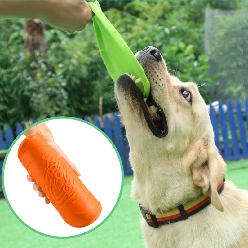 Silicone Dog Flying Disc — Durable Chew Toy for Outdoor Training