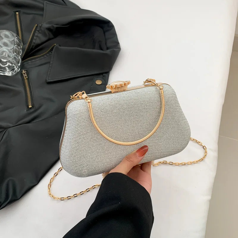 YIYUEQIANLI Women's Evening Clutch — Glitter Shoulder Bag for Weddings