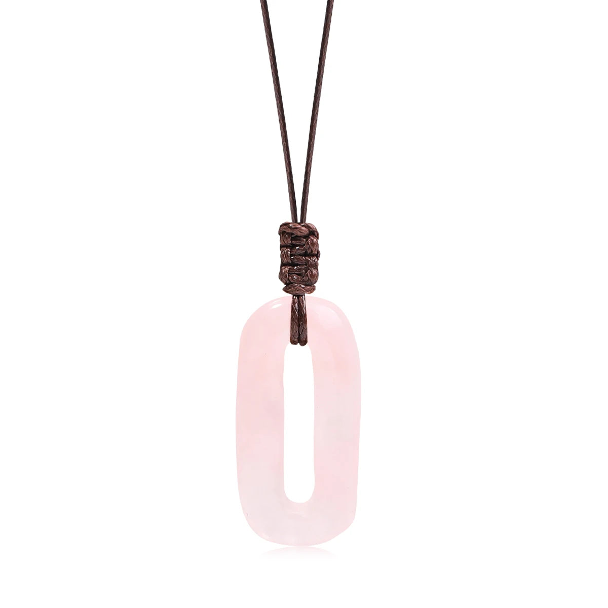 Natural Gemstone Circle Pendant — Ethnic Style Crystal Necklace
