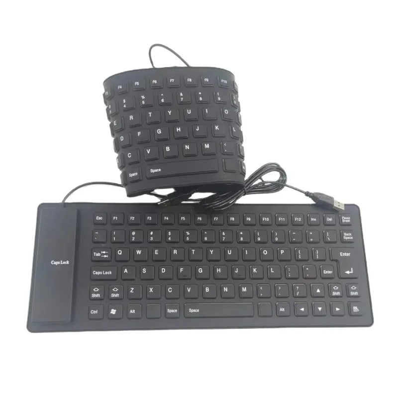 FTBTOC Portable Silicone Keyboard — Waterproof Rollup Design for Travel
