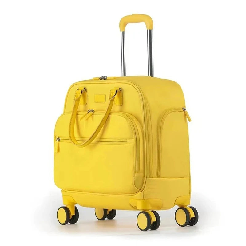 18 Inch Rolling Laptop Carry-On — Waterproof Business Travel Trolley Bag
