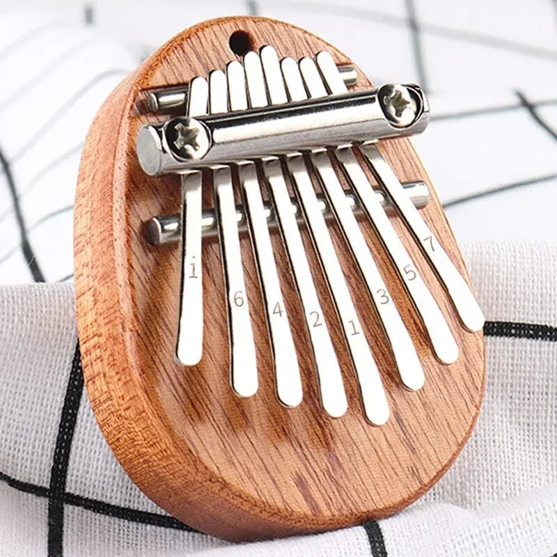 Mini Wooden Thumb Piano — Portable 8-Tone Musical Instrument
