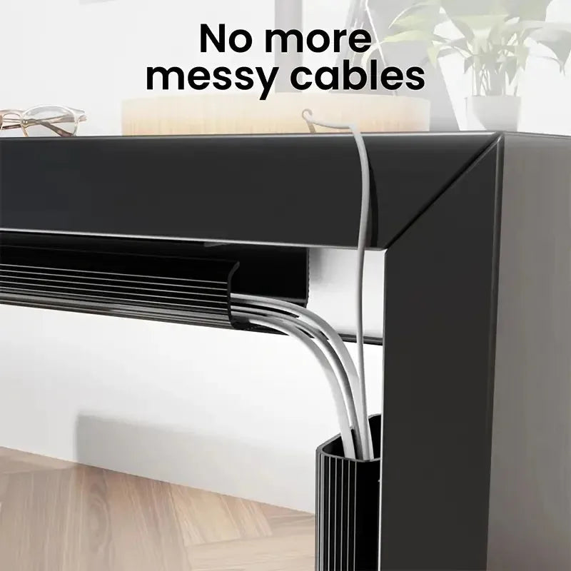 Under Desk Cable Management Tray — No-Drill Wire Organizer for Workspace