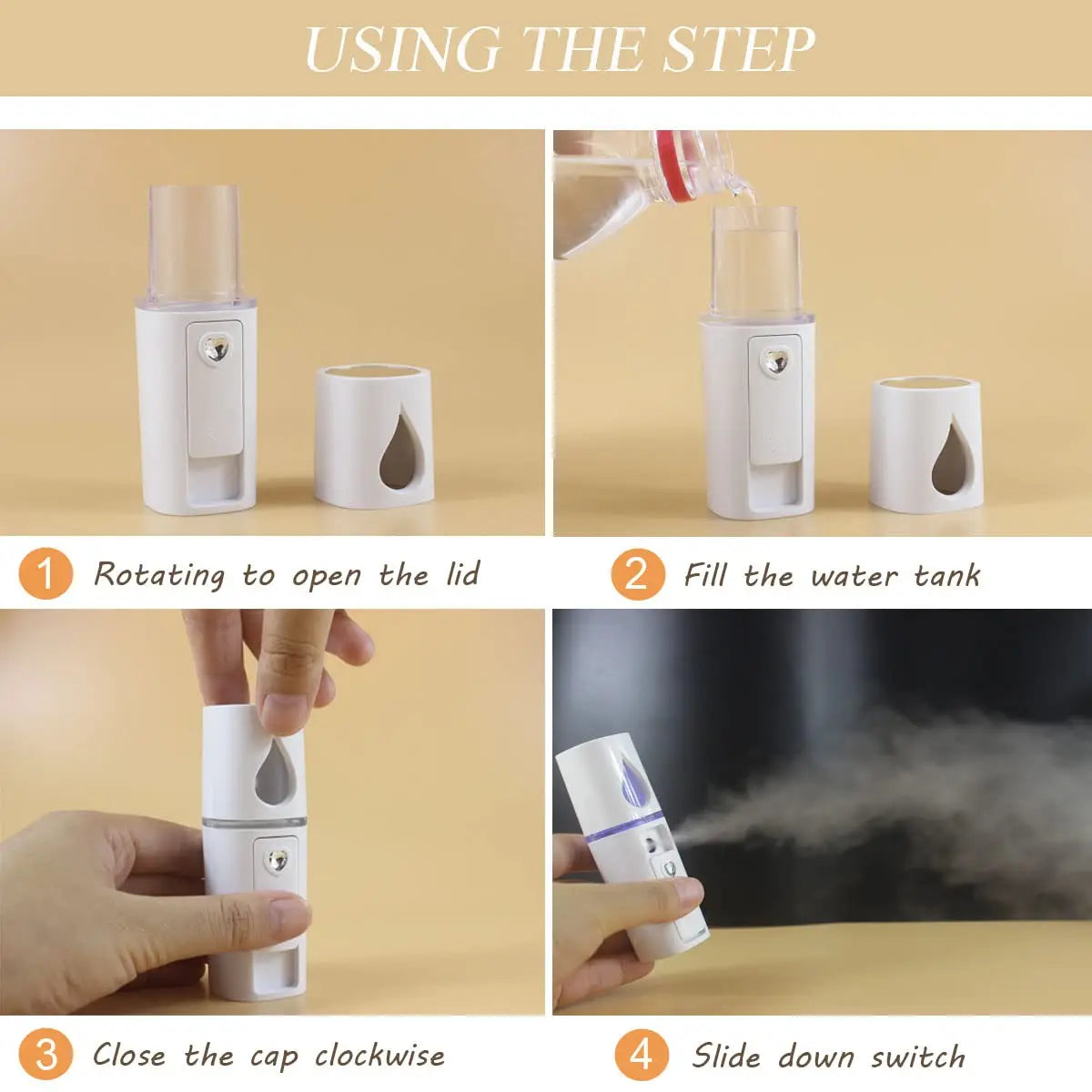 OREADEX Nano Facial Steamer — Hydrating Mist Spray for Skin & Eyelash Care