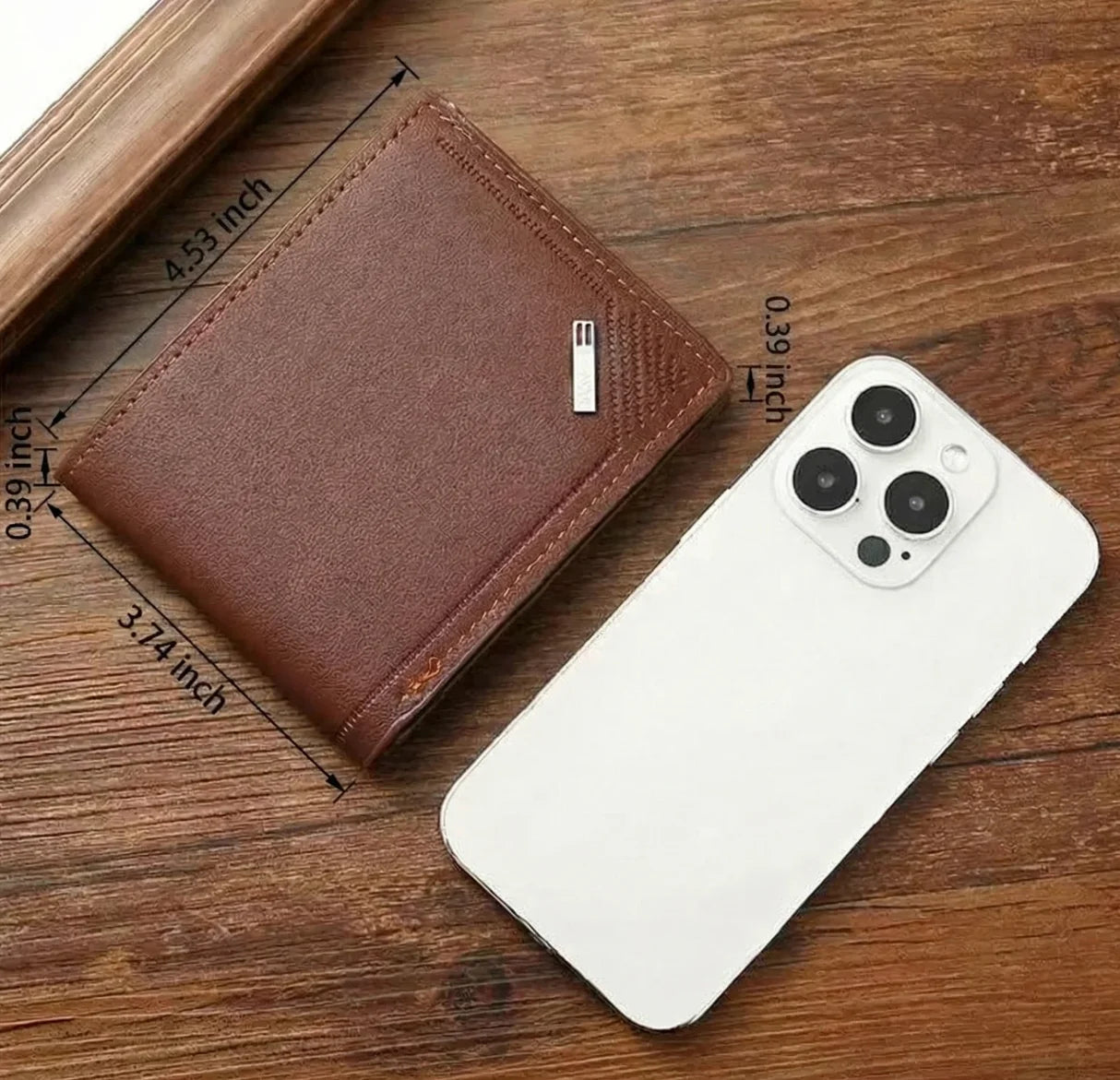 Men's Minimalist Leather Wallet — Slim Foldable Design for Daily Use