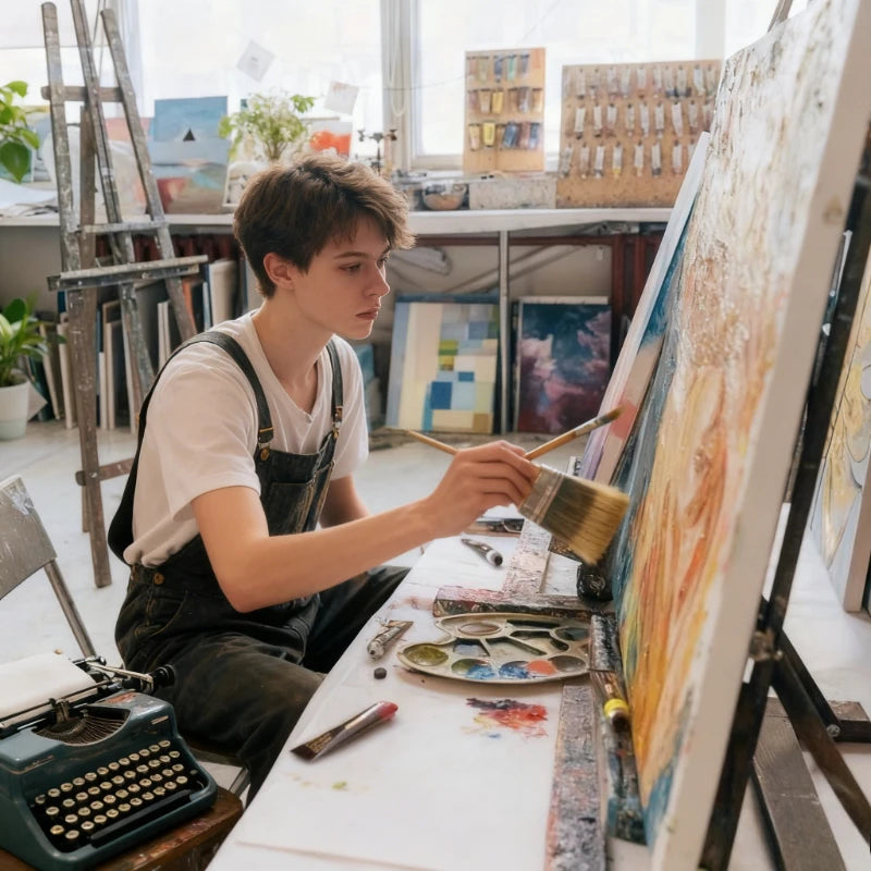 Sturdy Wooden Frame Stretched Canvas — Acid-Free Pre-Coated Artist Surface