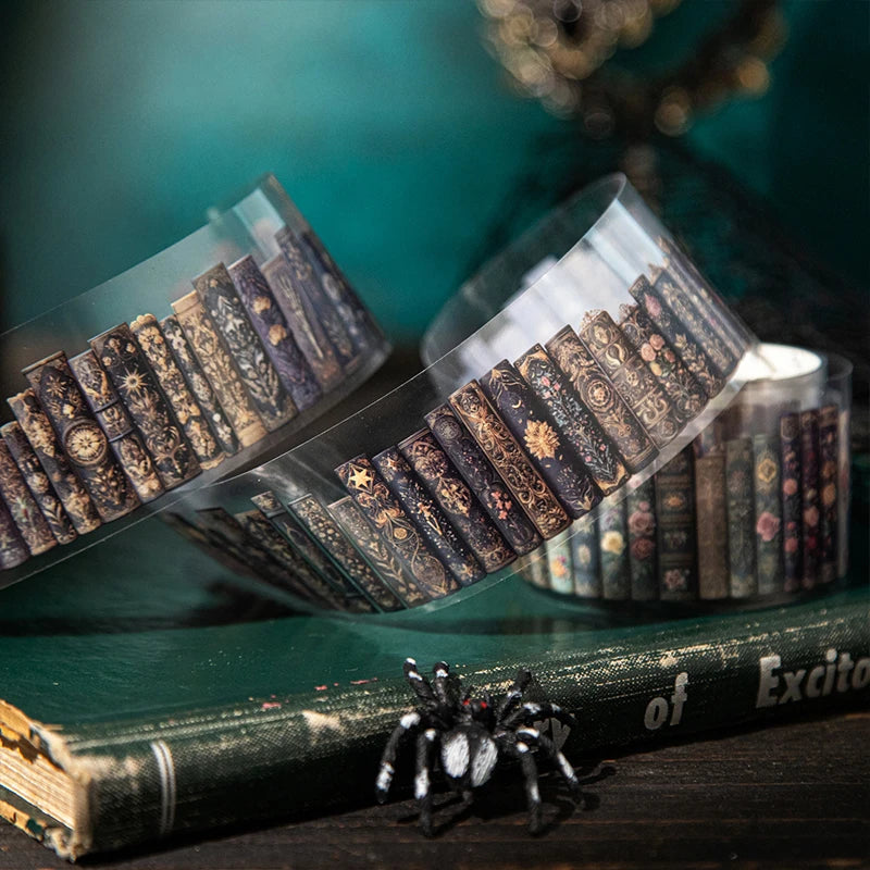 Gothic Skeleton PET Washi Tape — Aesthetic Decor for Scrapbooking & Journals