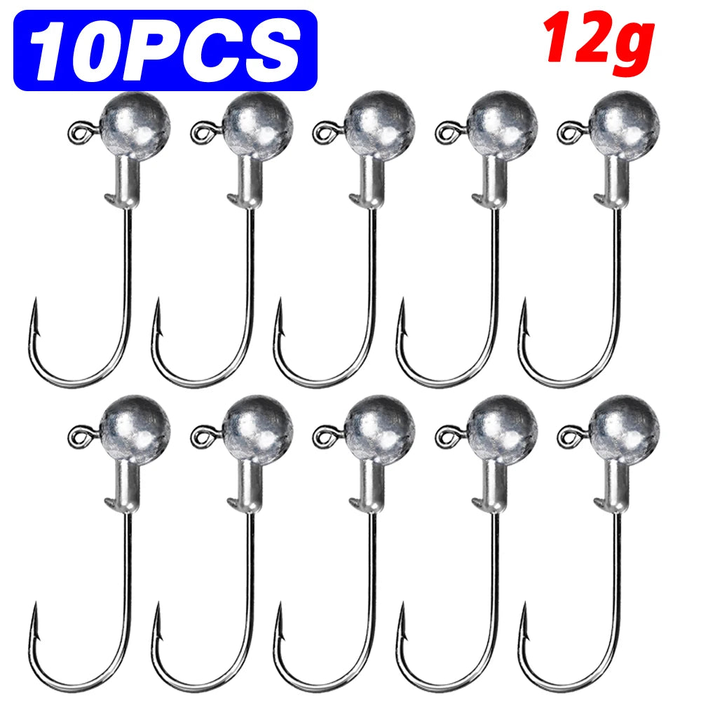 LAKBAT Jig Head Fishing Hooks — High Carbon Steel Lures for Bass and Pike