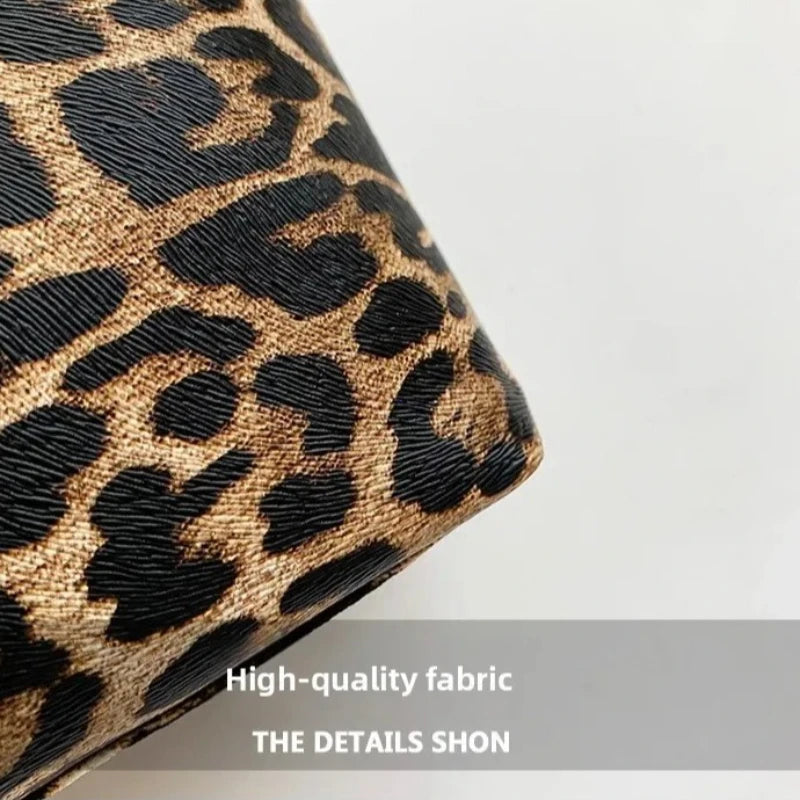 FUYAOZHISHANG Leopard Print Mini Bucket Bag — Stylish Crossbody Phone Purse