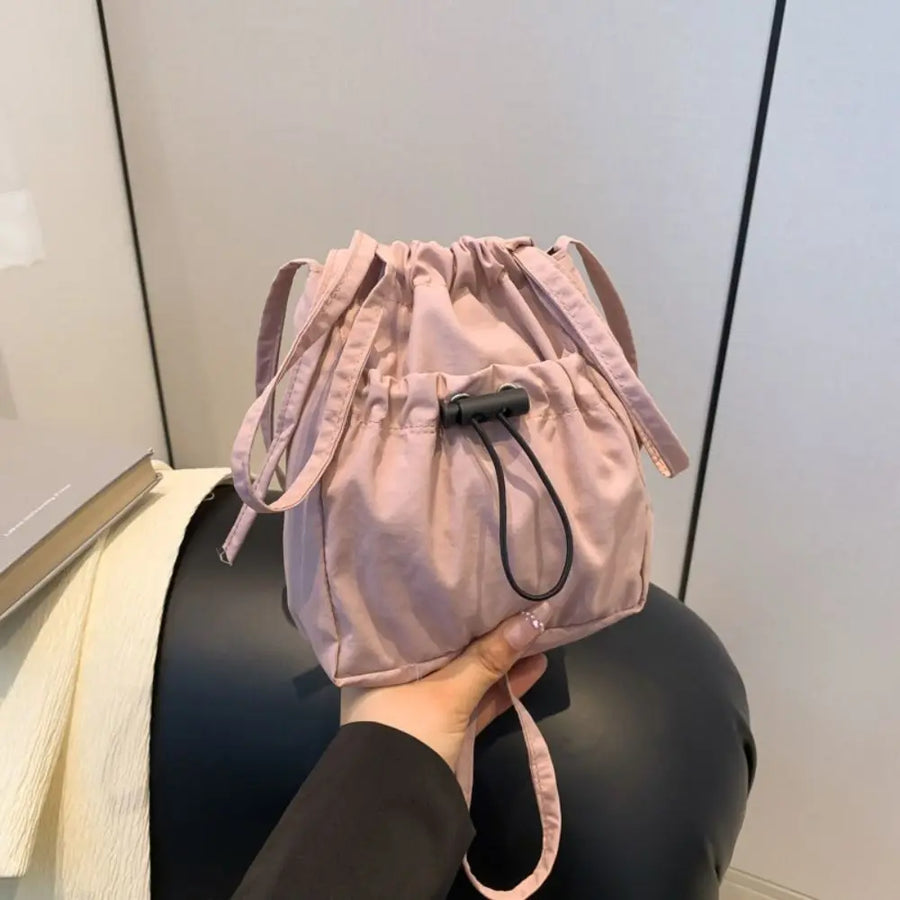 Drawstring Crossbody Bag — Lightweight Casual Shoulder Purse