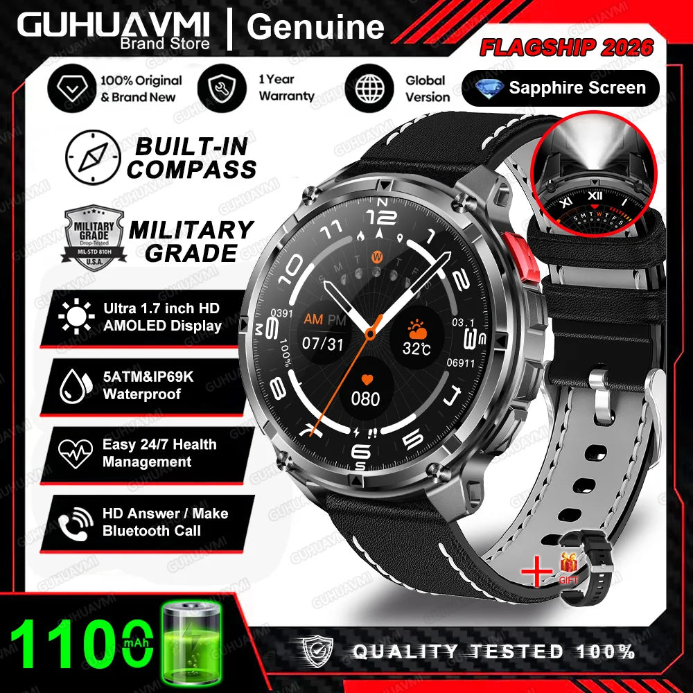 TAVYU T-Rex3 Pro Smartwatch — Rugged Military GPS Outdoor Watch
