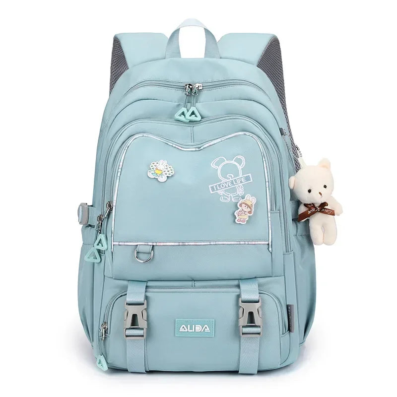 YIYUEQIANLI Kids School Backpack — Large Waterproof Book Bag for Girls