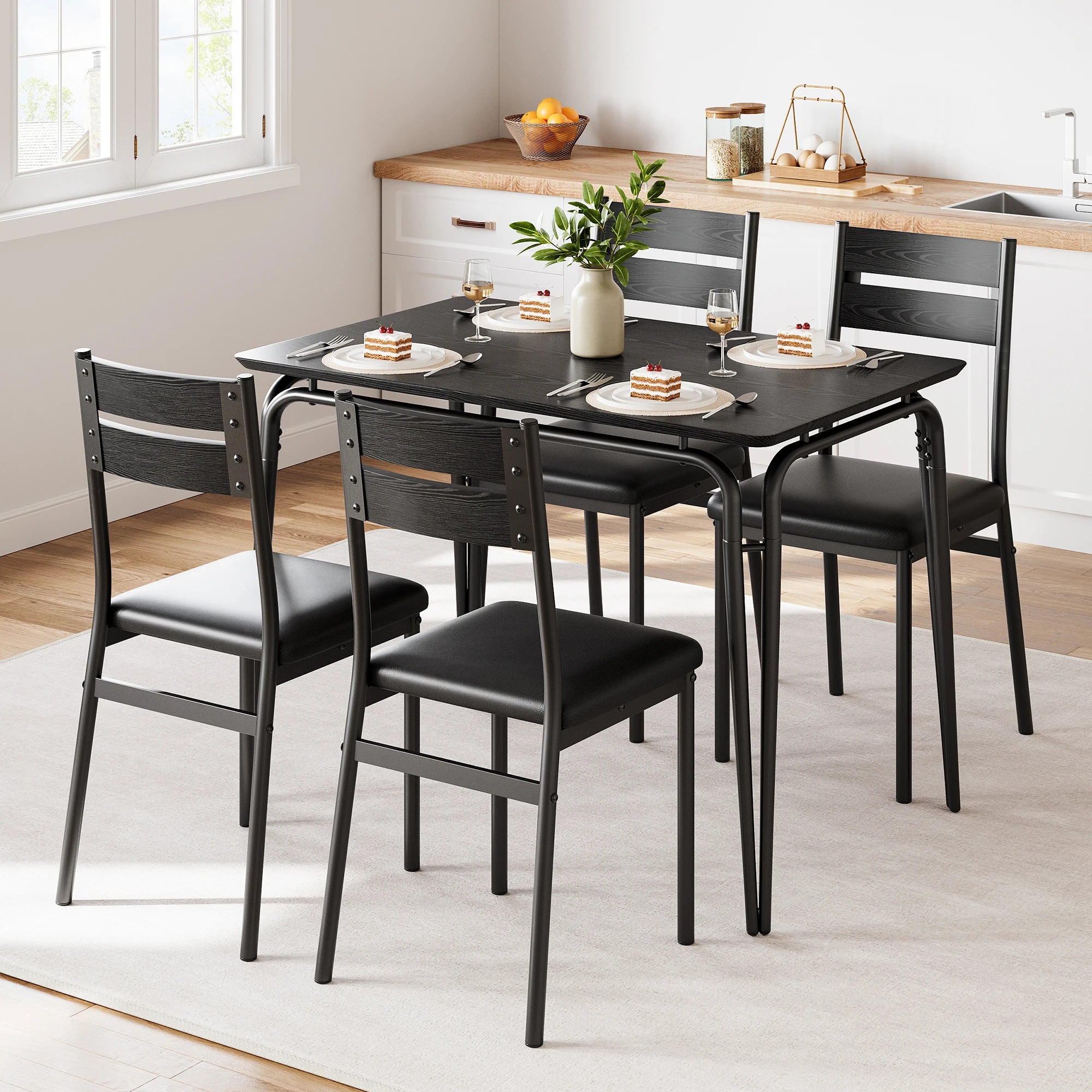 EliteZ 5-Piece Dining Table Set — Compact Space-Saving Kitchen Furniture