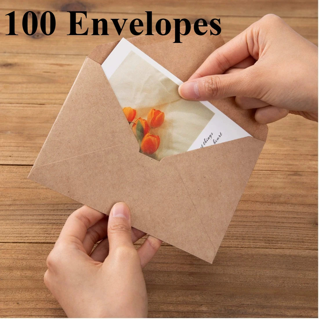 Kraft Paper Mini Envelopes — Self-Seal Small Envelopes for Gift Cards & Notes