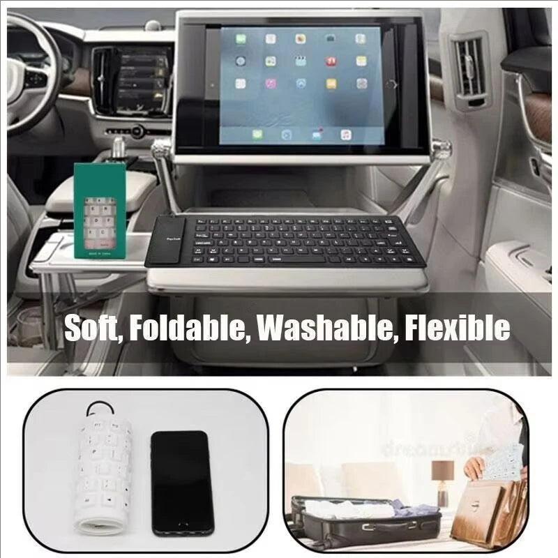 Jasoz Foldable Silicone Keyboard — Waterproof and Silent USB Wired Design