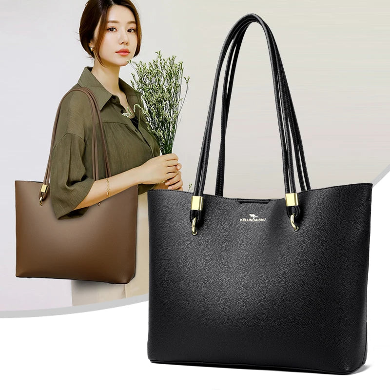 YaLePuck Women's PU Leather Hobo Bag — Large Capacity Shoulder Tote